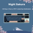 GMK Night Sakura 104+25 PBT Dye-subbed Keycaps Set Cherry Profile for MX Switches Mechanical Gaming Keyboard